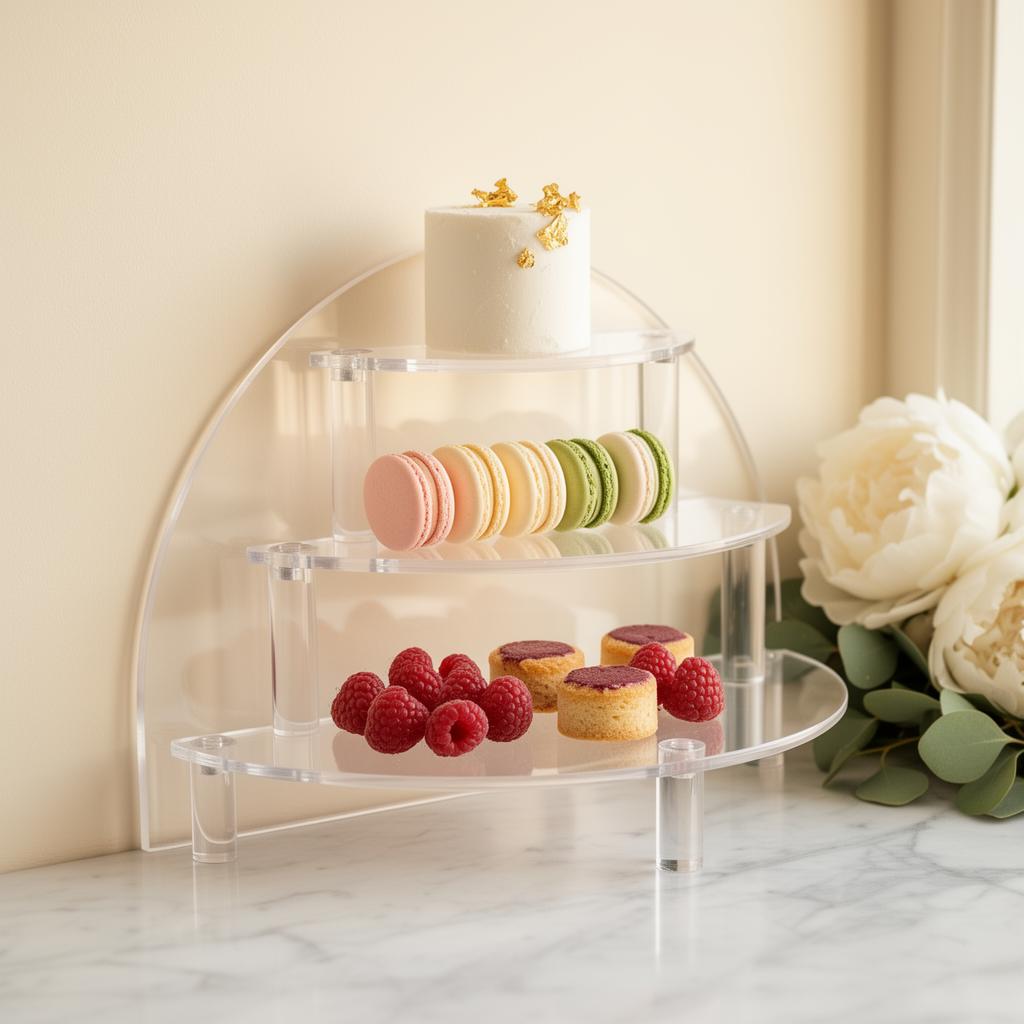 Acrylic Half-Moon Tiered Riser